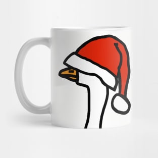 Portrait of a Gaming Goose Wearing Stolen Christmas Santa Hat Mug